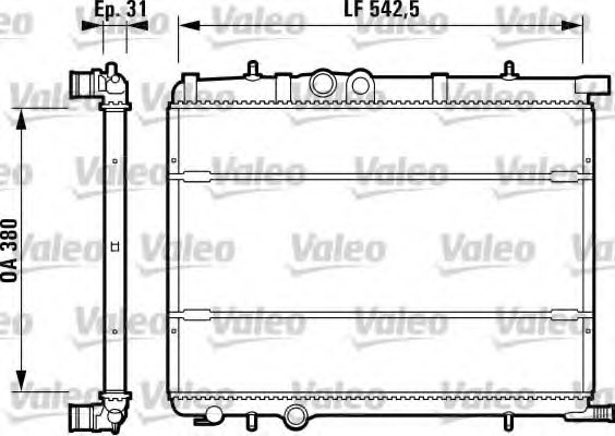 VALEO 732619 Radiator, engine cooling